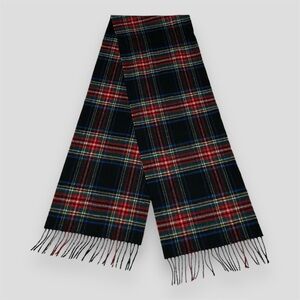 L.L. Bean Ireland John Hanly Plaid Lambs Wool Scarf